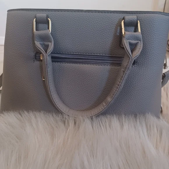 SOLD M - Gray Fashion Satchel Purse Handbag - Picture 2 of 11